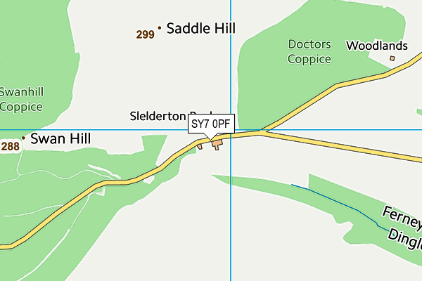 SY7 0PF map - OS VectorMap District (Ordnance Survey)