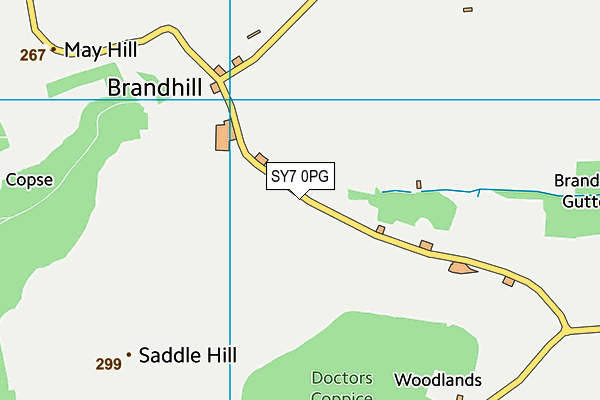 SY7 0PG map - OS VectorMap District (Ordnance Survey)