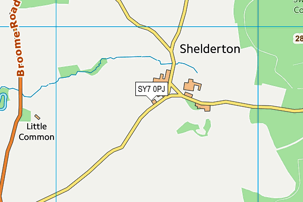 SY7 0PJ map - OS VectorMap District (Ordnance Survey)