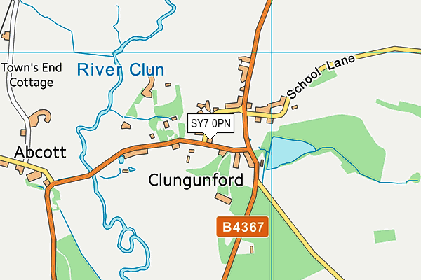 SY7 0PN map - OS VectorMap District (Ordnance Survey)