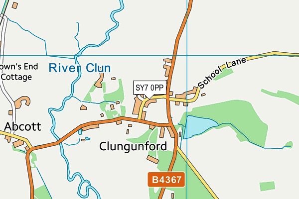 SY7 0PP map - OS VectorMap District (Ordnance Survey)