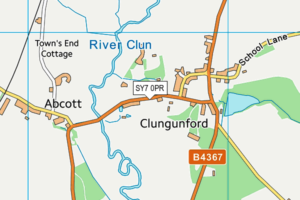 SY7 0PR map - OS VectorMap District (Ordnance Survey)