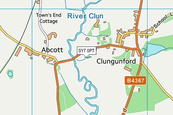 SY7 0PT map - OS VectorMap District (Ordnance Survey)