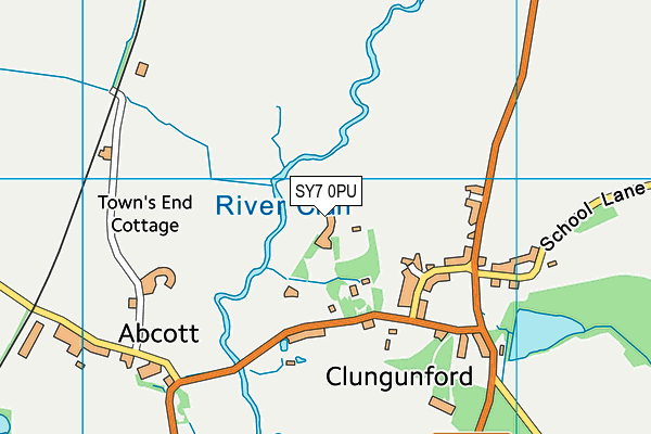 SY7 0PU map - OS VectorMap District (Ordnance Survey)