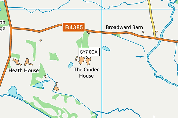 SY7 0QA map - OS VectorMap District (Ordnance Survey)