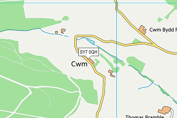 SY7 0QH map - OS VectorMap District (Ordnance Survey)