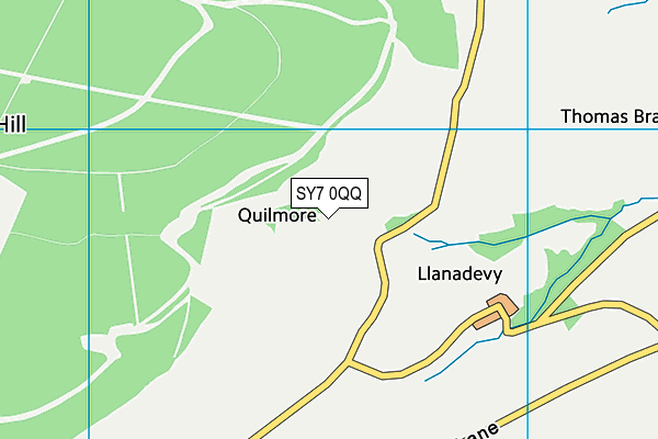 SY7 0QQ map - OS VectorMap District (Ordnance Survey)