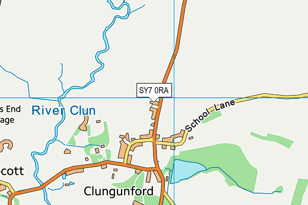 SY7 0RA map - OS VectorMap District (Ordnance Survey)