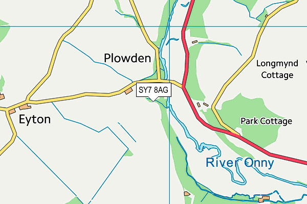 SY7 8AG map - OS VectorMap District (Ordnance Survey)