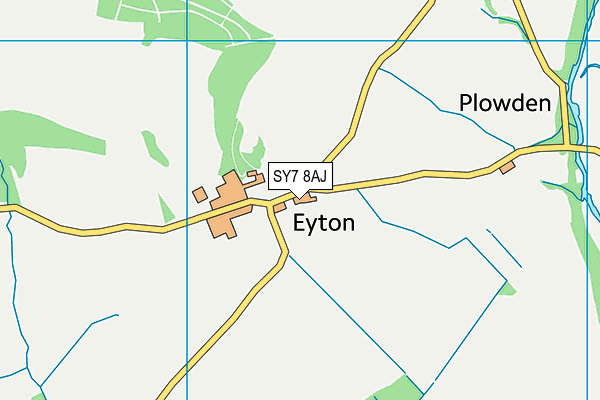 SY7 8AJ map - OS VectorMap District (Ordnance Survey)