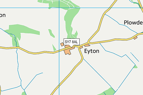 SY7 8AL map - OS VectorMap District (Ordnance Survey)