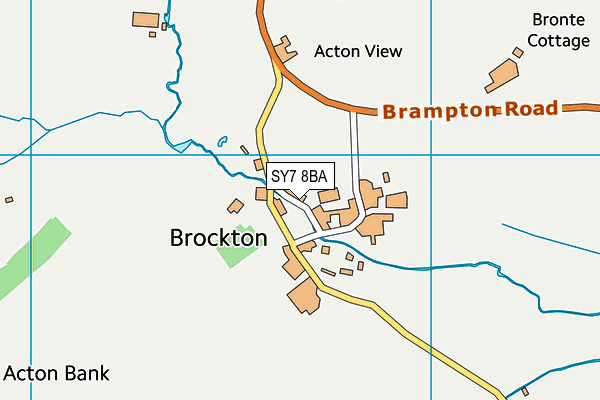 SY7 8BA map - OS VectorMap District (Ordnance Survey)