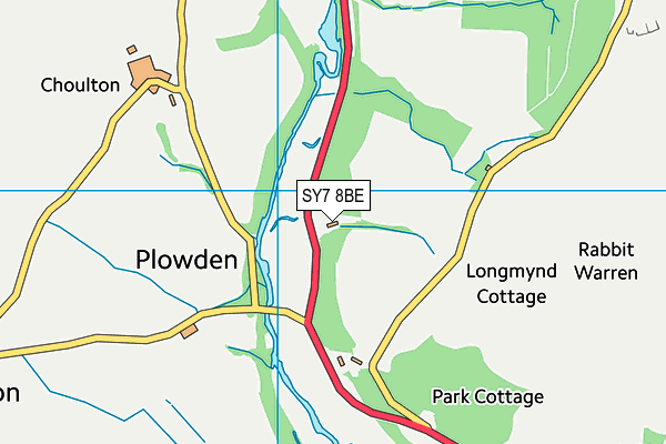 SY7 8BE map - OS VectorMap District (Ordnance Survey)