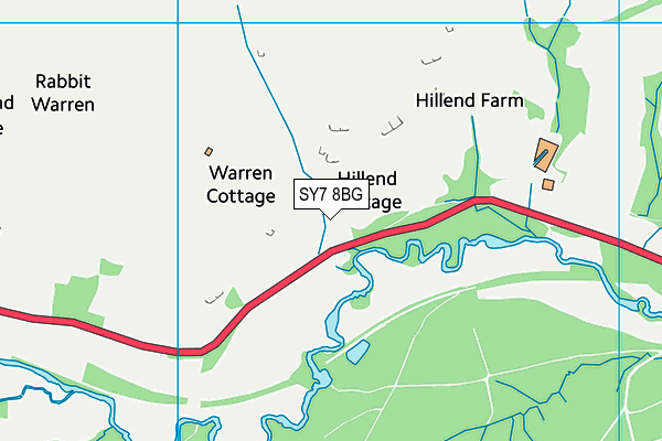 SY7 8BG map - OS VectorMap District (Ordnance Survey)