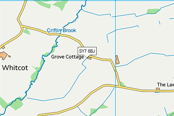 SY7 8BJ map - OS VectorMap District (Ordnance Survey)