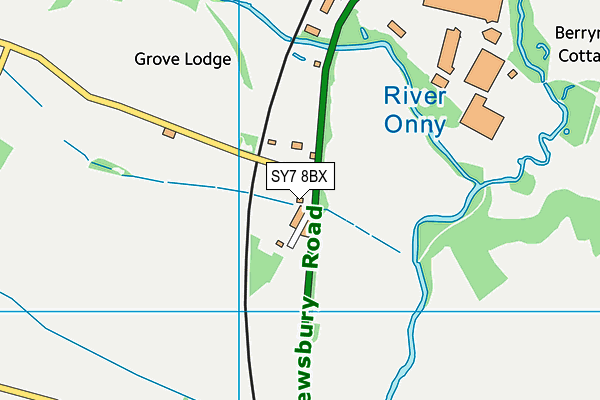 SY7 8BX map - OS VectorMap District (Ordnance Survey)