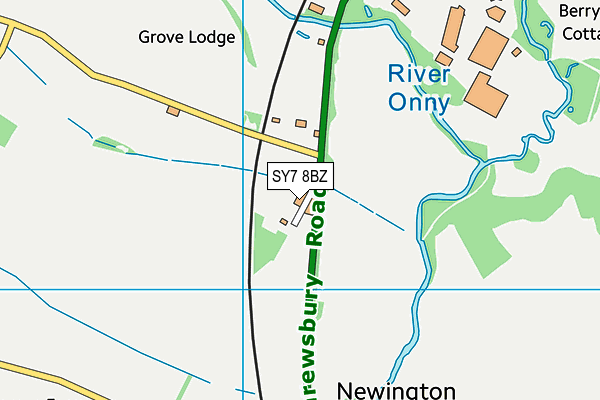 SY7 8BZ map - OS VectorMap District (Ordnance Survey)