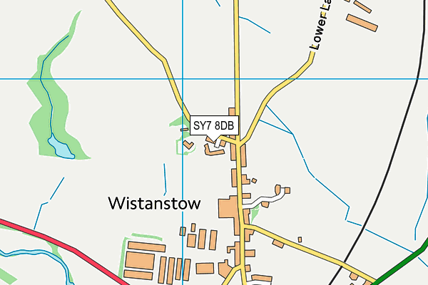 SY7 8DB map - OS VectorMap District (Ordnance Survey)