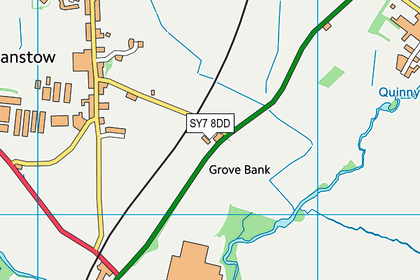 SY7 8DD map - OS VectorMap District (Ordnance Survey)