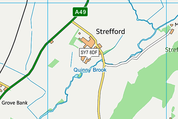 SY7 8DF map - OS VectorMap District (Ordnance Survey)