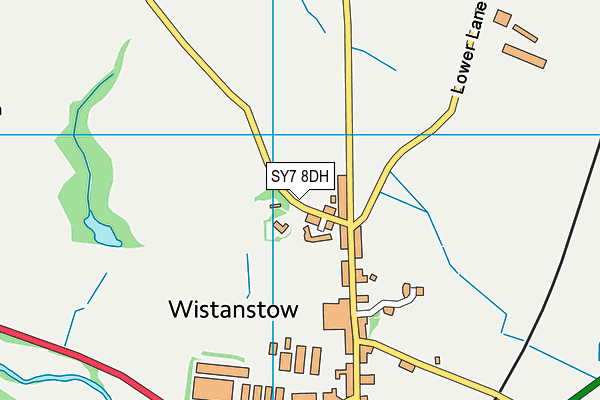 SY7 8DH map - OS VectorMap District (Ordnance Survey)