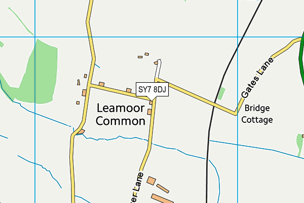 SY7 8DJ map - OS VectorMap District (Ordnance Survey)