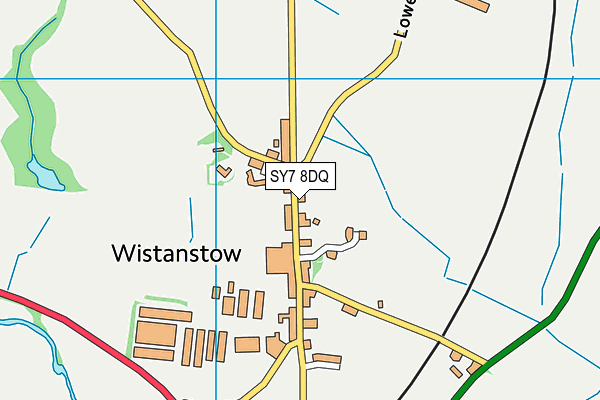 Wistanstow CofE Primary School map (SY7 8DQ) - OS VectorMap District (Ordnance Survey)