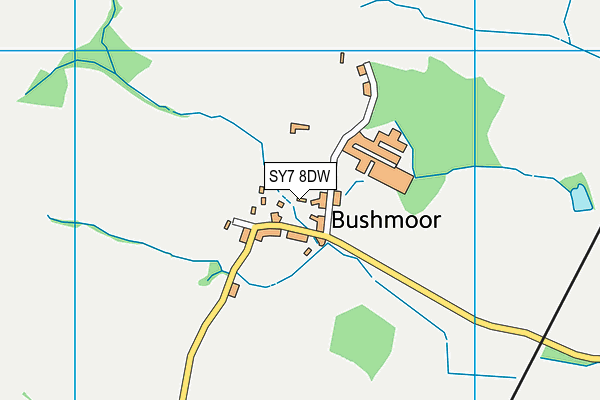 SY7 8DW map - OS VectorMap District (Ordnance Survey)