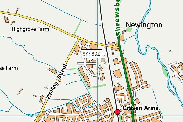 SY7 8DZ map - OS VectorMap District (Ordnance Survey)