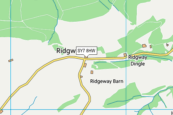 SY7 8HW map - OS VectorMap District (Ordnance Survey)