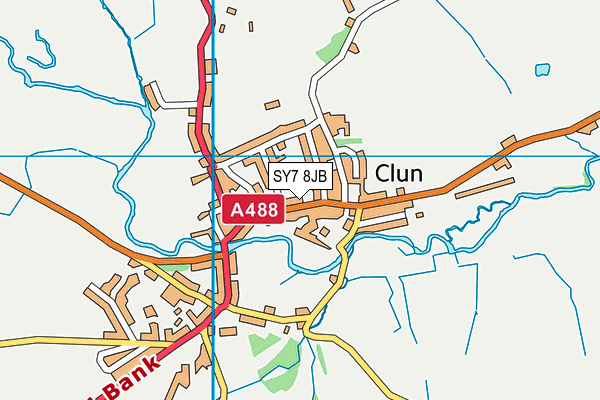 SY7 8JB map - OS VectorMap District (Ordnance Survey)