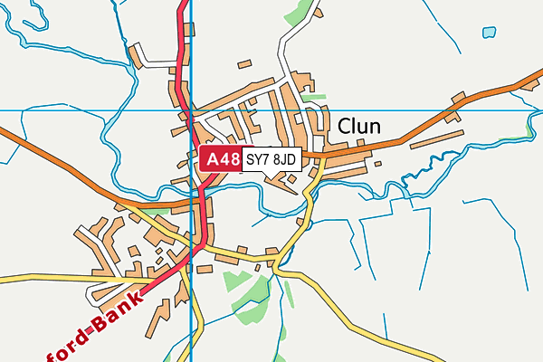 SY7 8JD map - OS VectorMap District (Ordnance Survey)