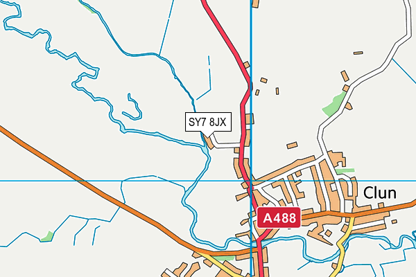 SY7 8JX map - OS VectorMap District (Ordnance Survey)