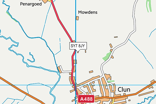 SY7 8JY map - OS VectorMap District (Ordnance Survey)