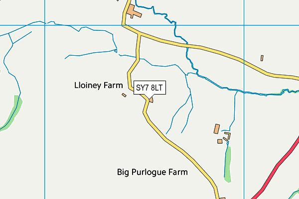 SY7 8LT map - OS VectorMap District (Ordnance Survey)