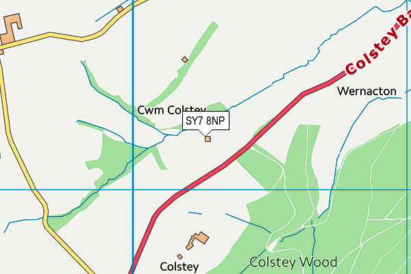 SY7 8NP map - OS VectorMap District (Ordnance Survey)