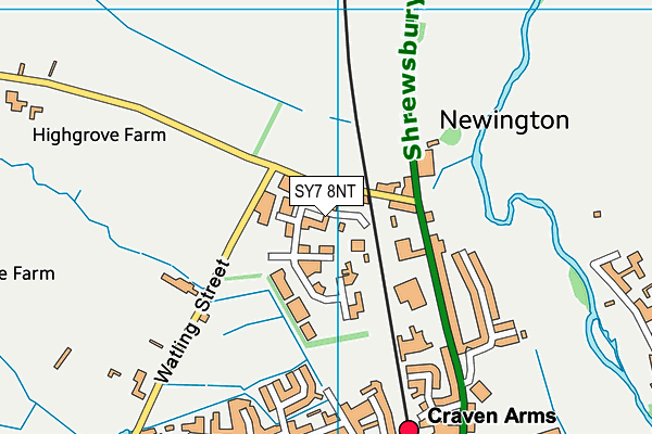 SY7 8NT map - OS VectorMap District (Ordnance Survey)