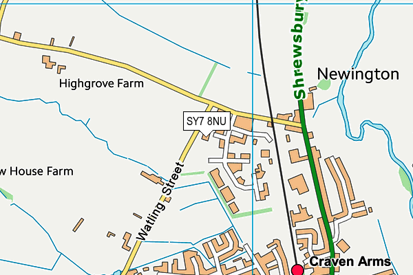 SY7 8NU map - OS VectorMap District (Ordnance Survey)