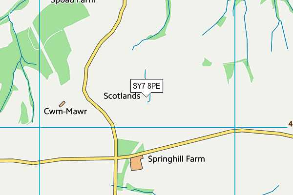 SY7 8PE map - OS VectorMap District (Ordnance Survey)