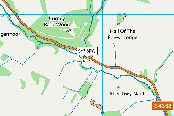 SY7 8PW map - OS VectorMap District (Ordnance Survey)