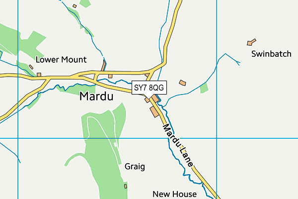 SY7 8QG map - OS VectorMap District (Ordnance Survey)