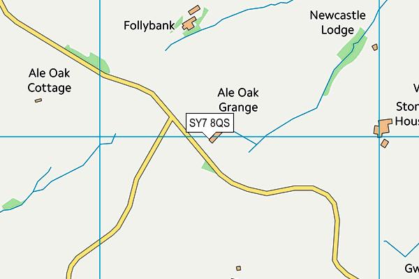 SY7 8QS map - OS VectorMap District (Ordnance Survey)