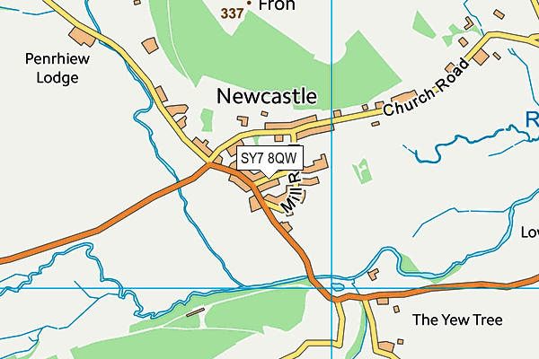 SY7 8QW map - OS VectorMap District (Ordnance Survey)