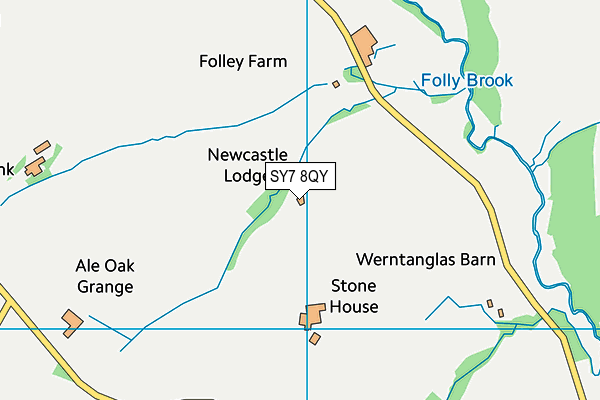 SY7 8QY map - OS VectorMap District (Ordnance Survey)