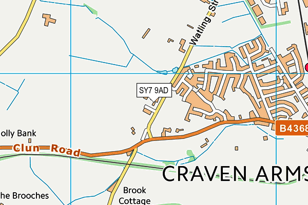 SY7 9AD map - OS VectorMap District (Ordnance Survey)