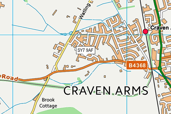 SY7 9AF map - OS VectorMap District (Ordnance Survey)