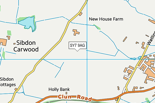 SY7 9AG map - OS VectorMap District (Ordnance Survey)