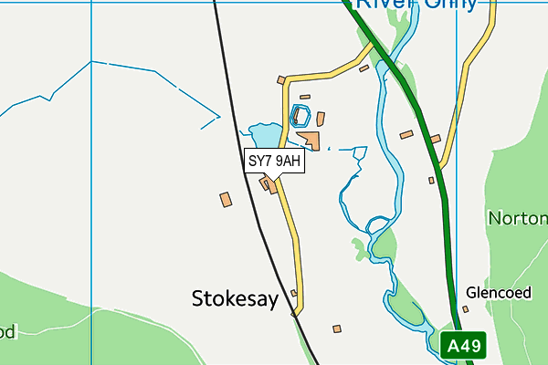 SY7 9AH map - OS VectorMap District (Ordnance Survey)