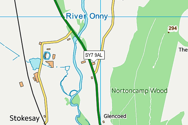 SY7 9AL map - OS VectorMap District (Ordnance Survey)