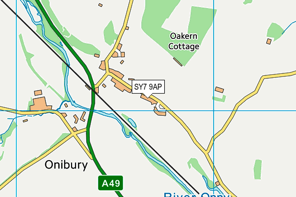 SY7 9AP map - OS VectorMap District (Ordnance Survey)